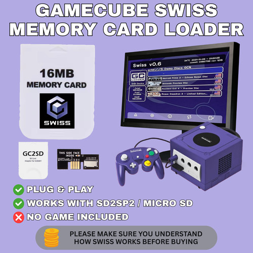 Swiss gamecube memory card - gamecube,